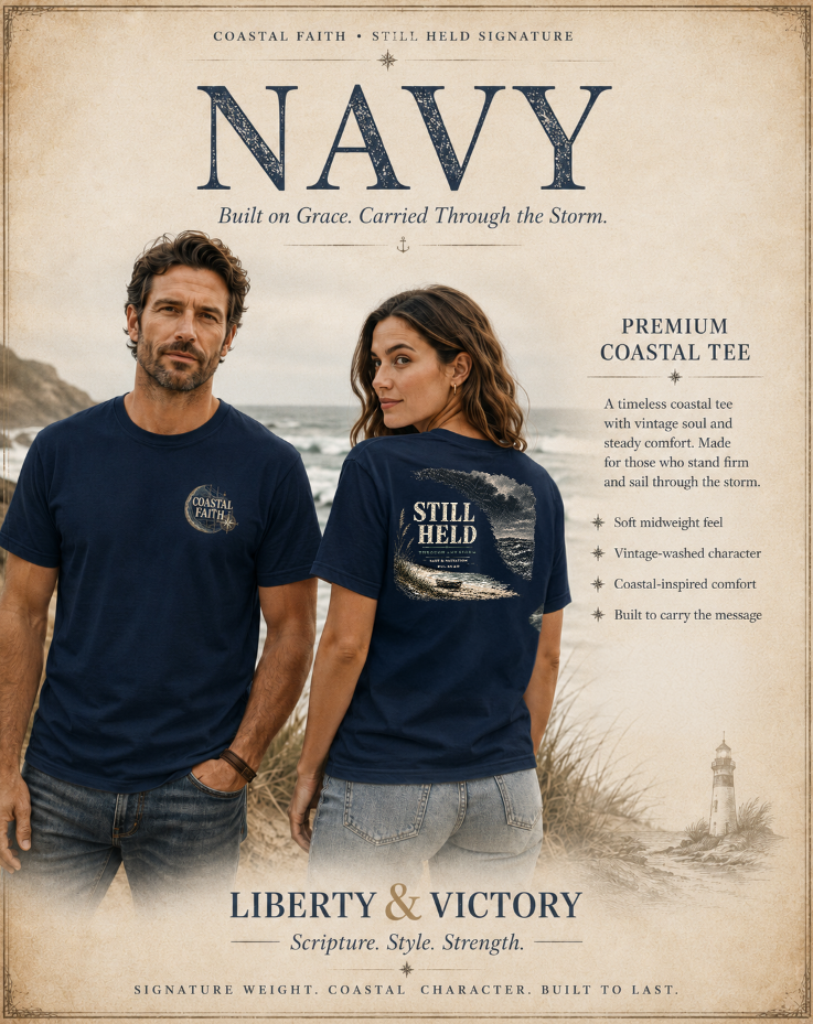 Coastal Faith T-Shirt | Still Held  Everyday Essentials  Salt & Salvation | Liberty & Victory Co.