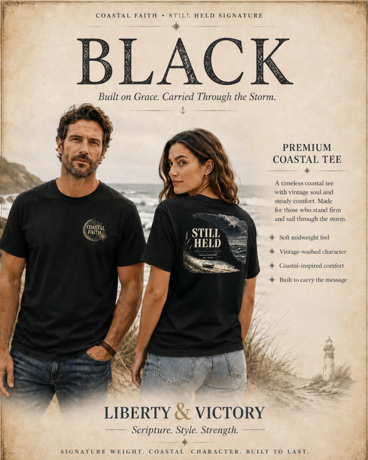 Coastal Faith T-Shirt | Still Held  Everyday Essentials  Salt & Salvation | Liberty & Victory Co.