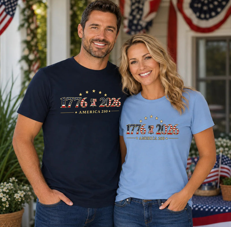 Patriotic Christian T-Shirt | America 1776–2026 | 250th Anniversary | Everyday Essentials | Liberty & Victory Co.