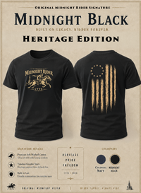 Patriotic Christian T-Shirt | Signature Line Original Midnight Rider Heritage Edition | Liberty & Victory Co.