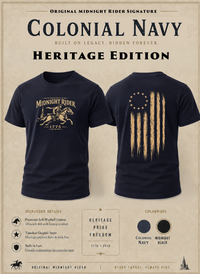 Patriotic Christian T-Shirt | Signature Line Original Midnight Rider Heritage Edition | Liberty & Victory Co.