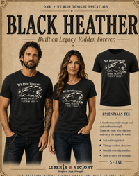 Patriotic T-Shirt | We Ride Tonight Paul Revere Design | Veteran-Owned | Liberty & Victory Co.