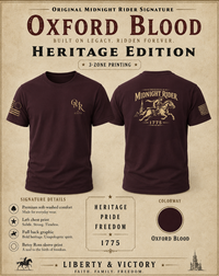 Patriotic T-Shirt | Midnight Rider Paul Revere 1775 Heritage Design | Veteran-Owned | Liberty & Victory Co.