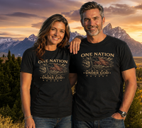 Christian Patriotic T-Shirt | One Nation Under God USA 250 Garment-Dyed Tee | Veteran-Owned | Liberty & Victory Co.