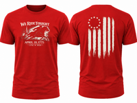 Patriotic T-Shirt | We Ride Tonight 1776–2026 OMR American Flag Design | Veteran-Owned | Liberty & Victory Co.