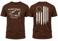 Patriotic T-Shirt | We Ride Tonight 1776–2026 OMR American Flag Design | Veteran-Owned | Liberty & Victory Co.
