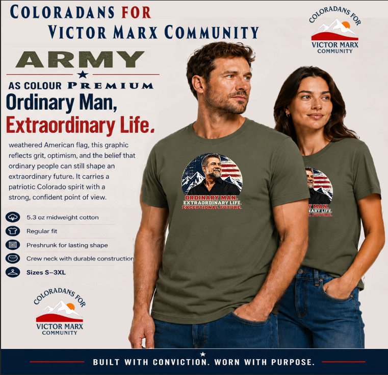 Victor Marx Inspirational T-Shirt | Ordinary Man Extraordinary Life | CFVM | Liberty & Victory Co.