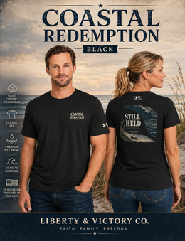 Coastal Faith T-Shirt | Coastal Redemption — Still Held Elite Under Armour Performance Tee| Signature Line | Veteran-Owned | Liberty & Victory Co.