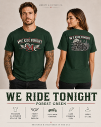Patriotic T-Shirt | We Ride Tonight | Revere MC | OMR Winged Emblem | 1776–2026 | Liberty-In-One | Signature Line | Veteran-Owned | Liberty & Victory Co.