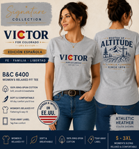 Christian T-Shirt | Victor for Colorado Rooted at Altitude Edición Española | Fe • Familia • Libertad | Liberty-In-One | Signature Line | Liberty & Victory Co.