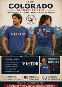 Christian T-Shirt | Victor for Colorado Some of Y'all's Lack of Faith Is Disturbing | GMS Edition | Liberty-In-One | Signature Line | Veteran-Owned | Liberty & Victory Co.