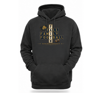 Faith & Sport | Fall Family Football — Hoodie | Faith Runs Through It-Notre Dame Edition | Game Day Faith Hoodie | Veteran-Owned Small Business | Liberty & Victory Co.