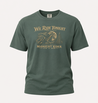 Patriotic Christian T-Shirt | We Ride Tonight | Everyday Essentials | Original Midnight Rider 1776–2026 | Liberty & Victory Co.