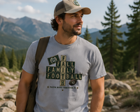 Mountain Faith | Fall Family Football — T-Shirt Faith Runs Through It-CSU Rams Edition | Game Day Faith Tee | Veteran-Owned Small Business | Liberty & Victory Co.