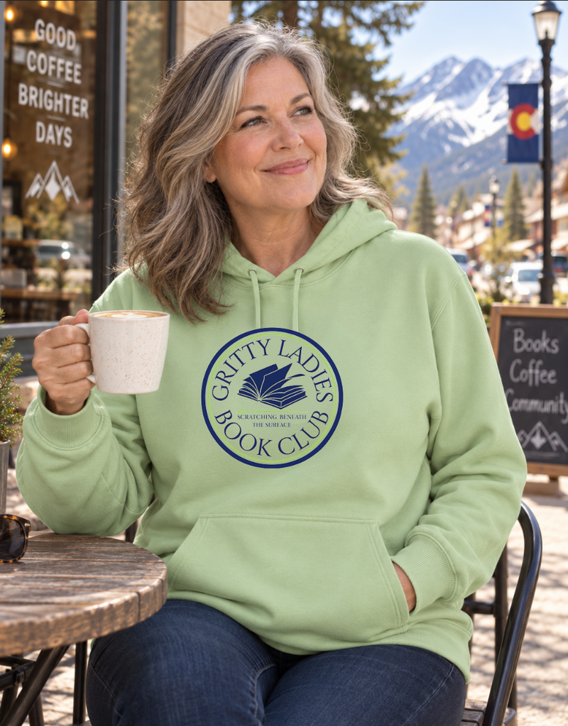 Book Club Hoodie | Gritty Ladies Book Club — Women’s Cozy Literary Pullover Scratching Beneath the Surface | Liberty & Victory Co.