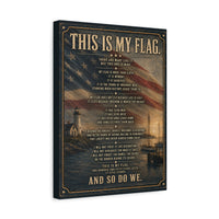 Patriotic Canvas Wall Art | This Is My Flag Coastal Lighthouse American Flag | Veteran-Owned | Liberty & Victory Co.