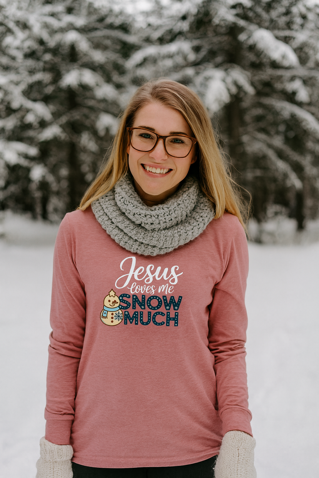 Jesus Loves Me SNOW Much – Women's Long Sleeve Tee (Magical Edition)