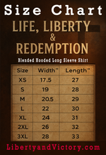 Through Him – Romans 5:9 Premium Warrior Hooded Tee