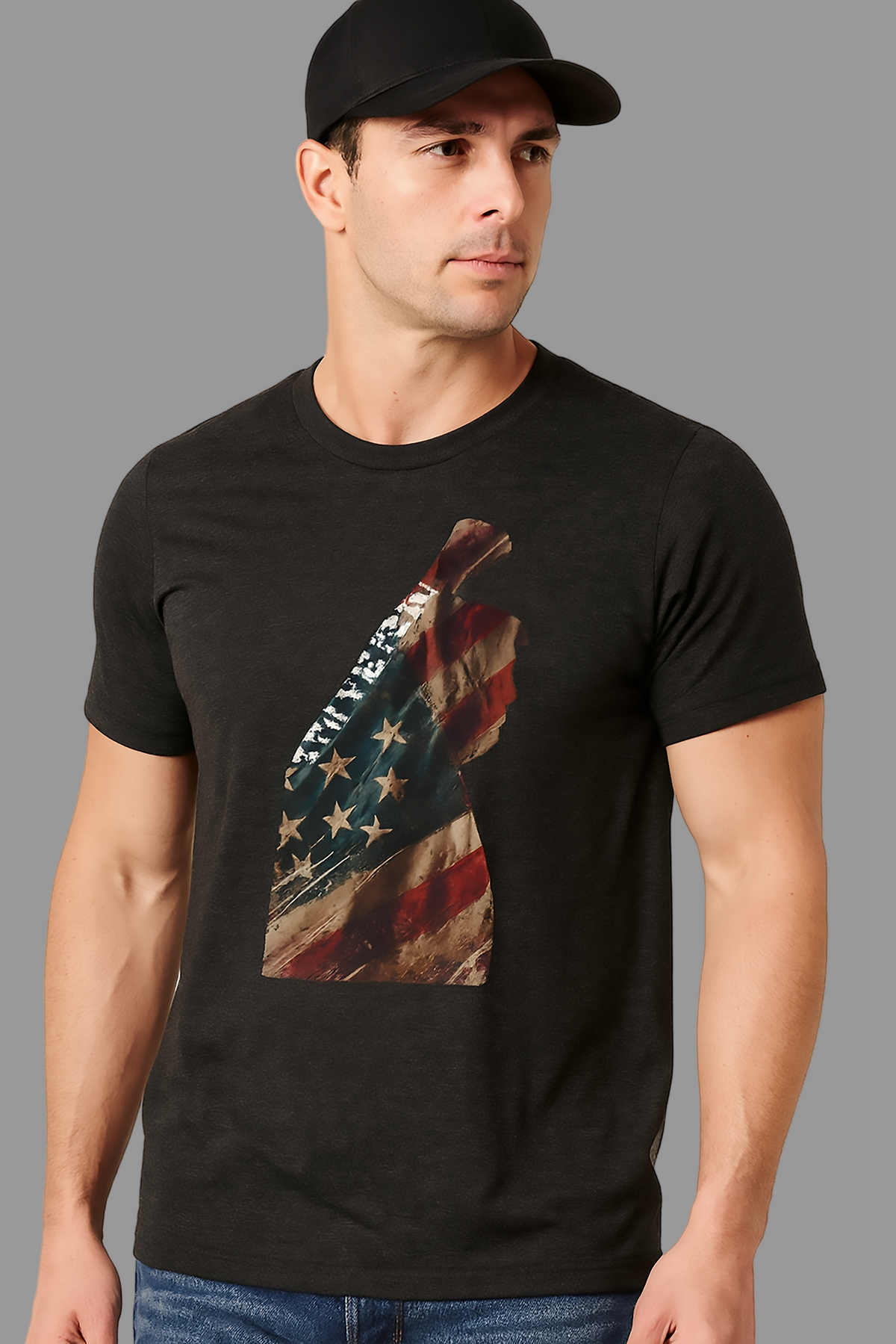Victory In One™ – Patriotic Resolve Silhouette Tee | Triblend Premium