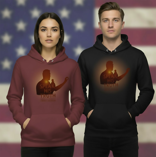 Speak His Truth – Liberty & Victory™ Fleece Hoodie (Cardinal Edition)