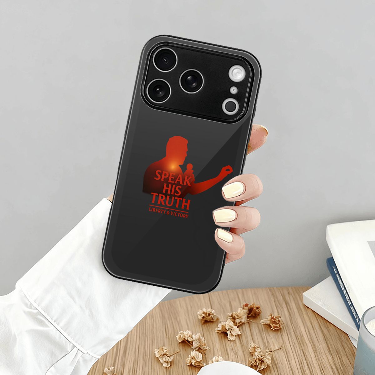 Speak His Truth | Glass iPhone Case