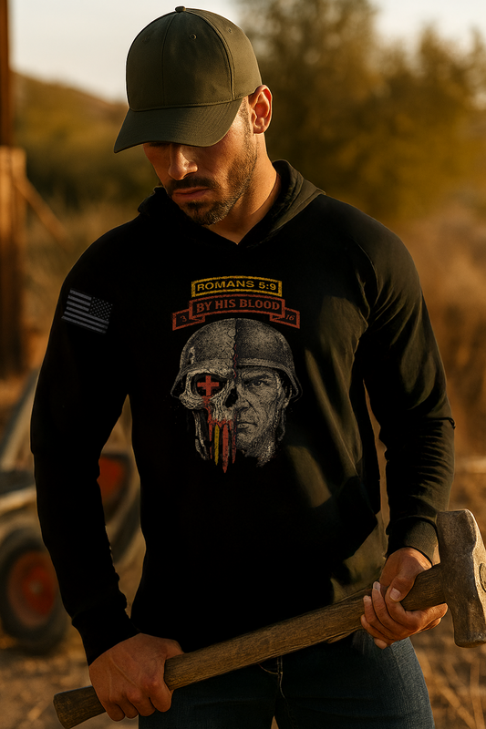 "Through Him" 5:9 Warrior Premium Pullover Hooded Tee