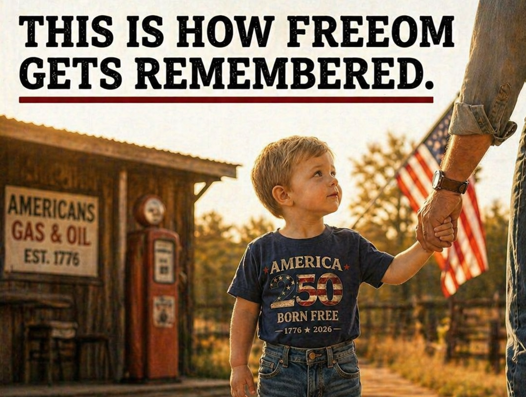 Patriotic Toddler T-Shirt | America 250 Born Free | Liberty & Victory