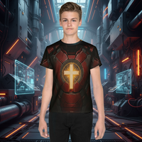 Christian T-Shirt Ironman's Iron Design - front view - Liberty & Victory