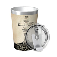 The Lord's Prayer Rooted - 12oz Stainless Steel Water Bottle with Straw