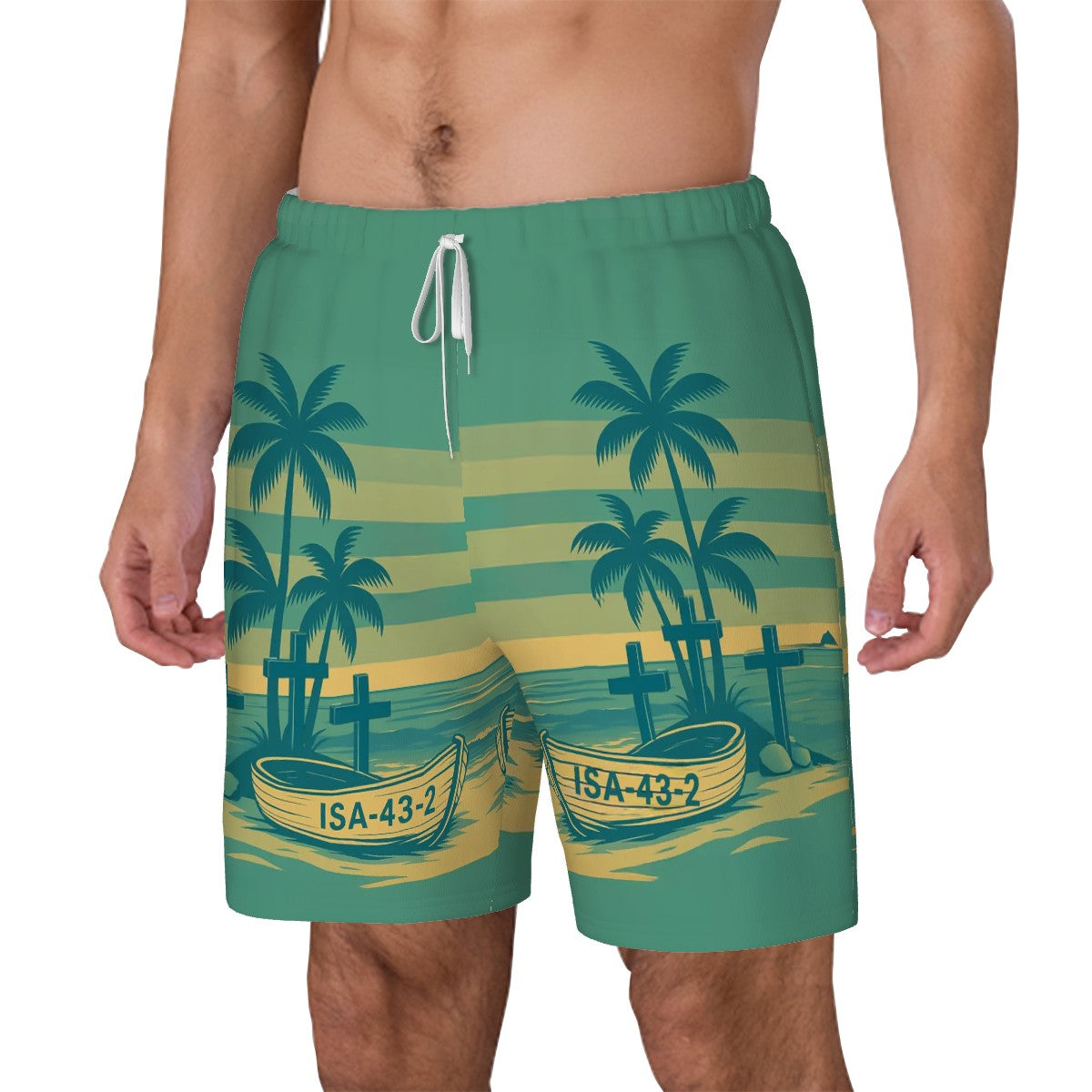 Salt & Salvation — Isaiah 43:2 All-Over Print Swim Trunks