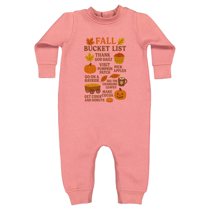 Hoodie – Fall Bucket List Infant Fleece Bodysuit