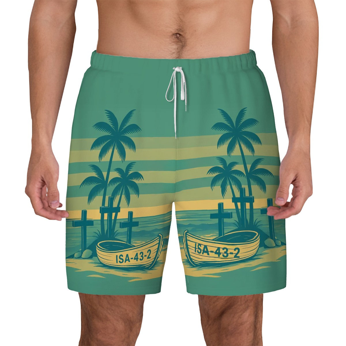 Salt & Salvation — Isaiah 43:2 All-Over Print Swim Trunks