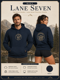 Christian Hoodie | Wilderness Tested | Not All Who Wander Are Lost | Matthew 4:1-2 | Mountain Faith Fleece | Lane Seven Premium | Signature Line | Veteran-Owned | Liberty & Victory Co.