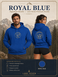 Christian Hoodie | Wilderness Tested | Not All Who Wander Are Lost | Matthew 4:1-2 | Mountain Faith Fleece | Lane Seven Premium | Signature Line | Veteran-Owned | Liberty & Victory Co.