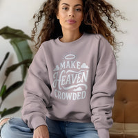 Christian Hoodie Make Heaven Crowded – Women’s Design - detail view - Liberty & Victory