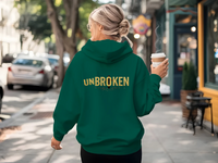 Christian Hoodie Broken/Unbroken Ultra Elite Female Performance Design - detail view - Liberty & Victory