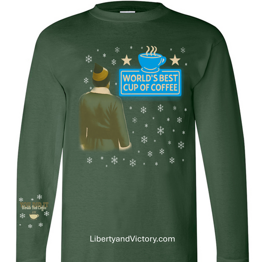 World’s Best Cup of Coffee – Premium Holiday Long-Sleeve