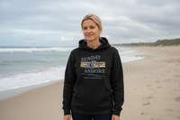 Sunday Ashore Sunset Hoodie – Premium Faith-Inspired Coastal Pullover