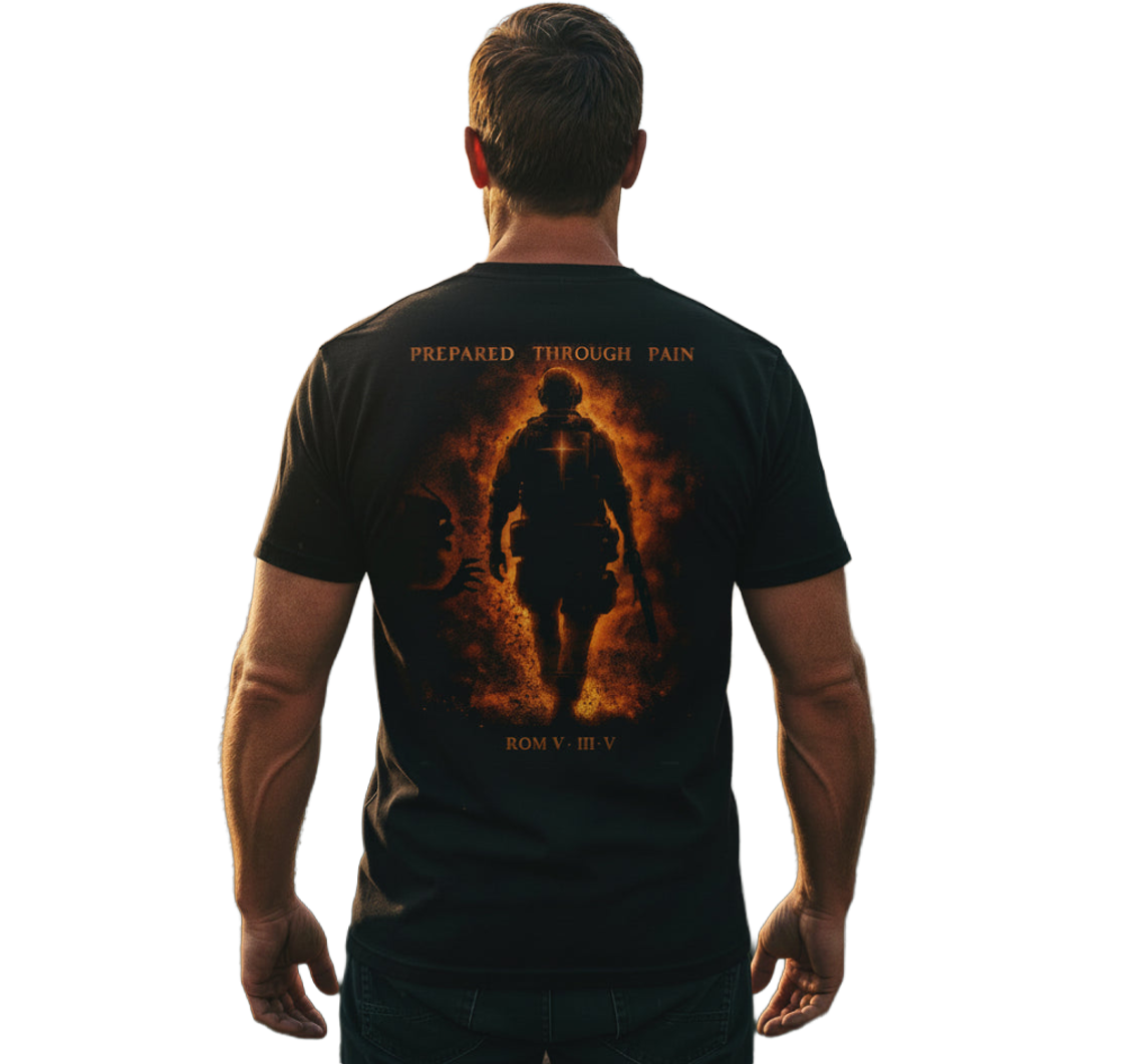 Faith Warrior T-Shirt — "Prepared Through Pain" Graphic Tee