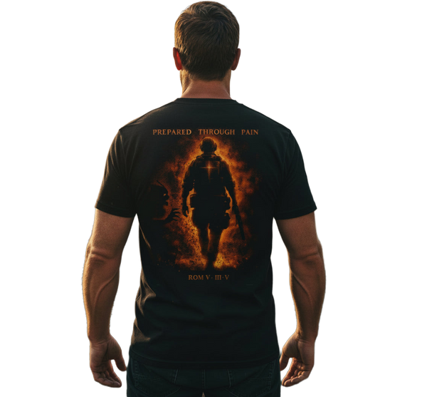 Faith Warrior T-Shirt — "Prepared Through Pain" Graphic Tee