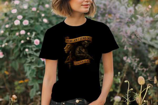Send Me The Warrior's Call to Duty Shirt | Christian Women's Faith Tee