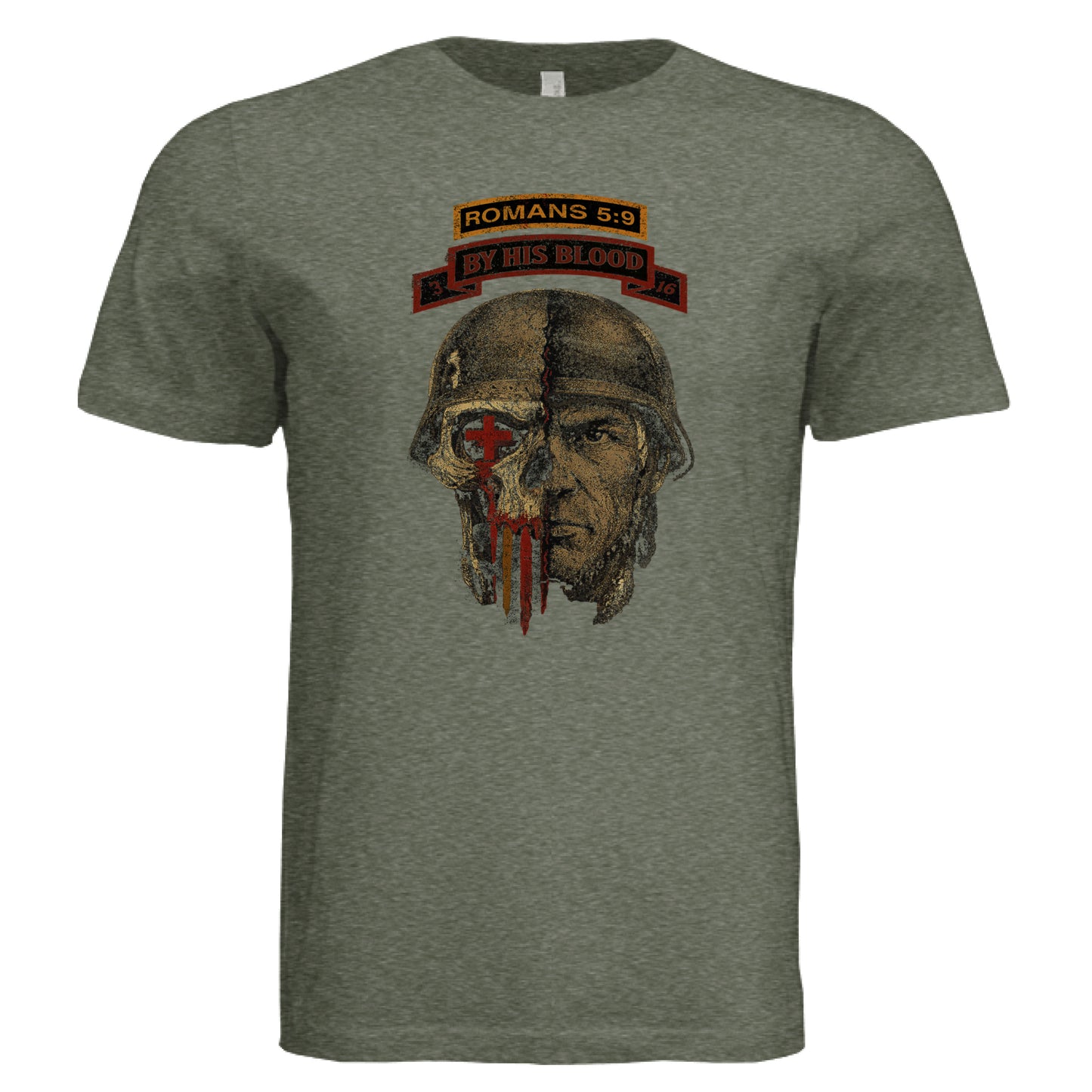 Military Green Triblend - FRONT