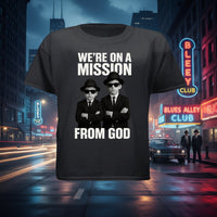Christian T-Shirt Blues Brothers Kids FROM GOD Design - back view - Liberty & Victory