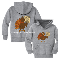 Christian Faith | Glory Not Gravy Toddler Thanksgiving Hoodie | Liberty & Victory Co.
