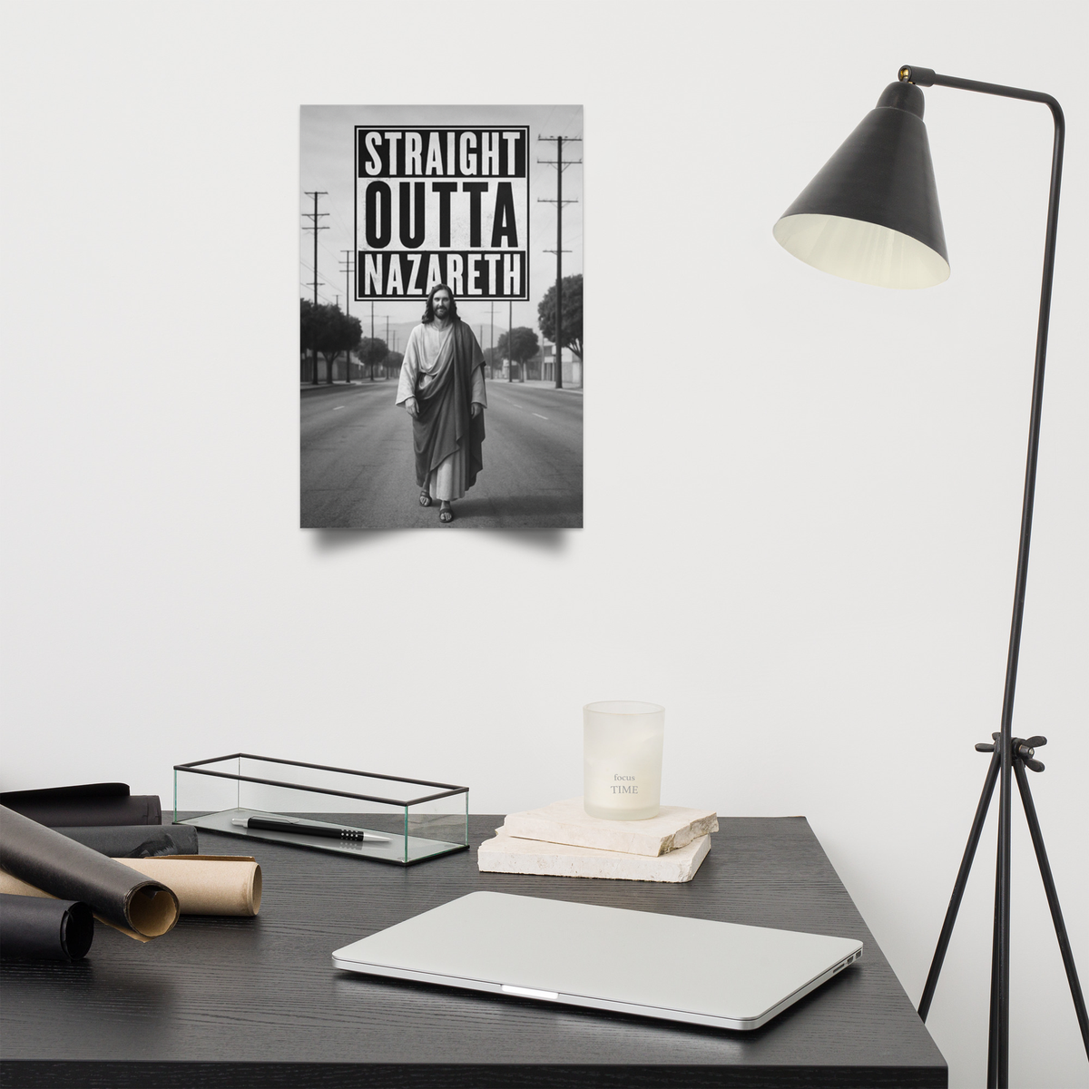 Straight Outta Nazareth Satin Poster