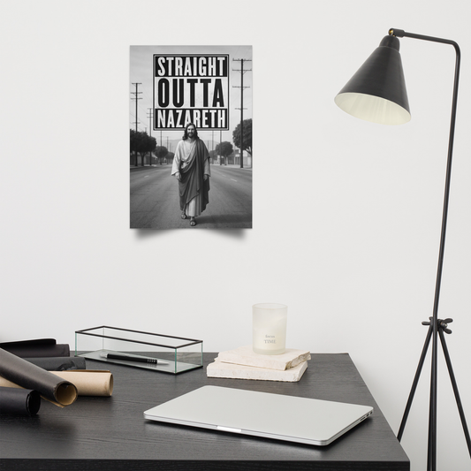 Straight Outta Nazareth Satin Poster