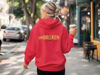 Christian Hoodie Broken/Unbroken Ultra Elite Female Performance Design - lifestyle view - Liberty & Victory