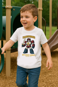 Optimus Christ Transform Kids Tee | Christian Youth Shirt