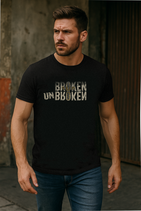 Unbroken – Distressed Americana Faith Forward Tee