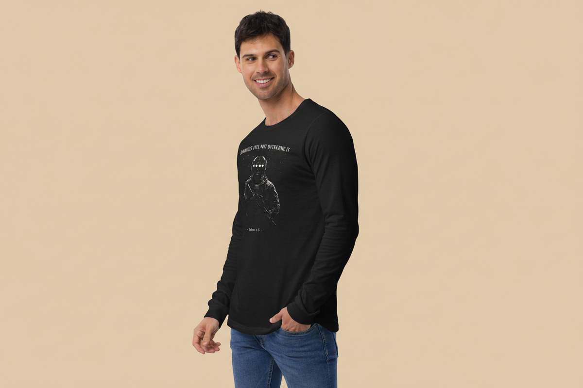Darkness Can't Overcome Premium Long Sleeve Faith Tee